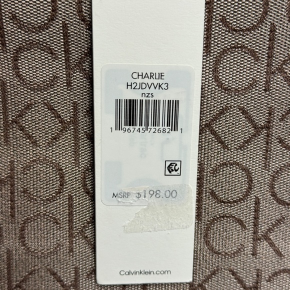 CALVIN KLEIN Charlie Signature Zip-Top Satchel - Picture 7 of 7